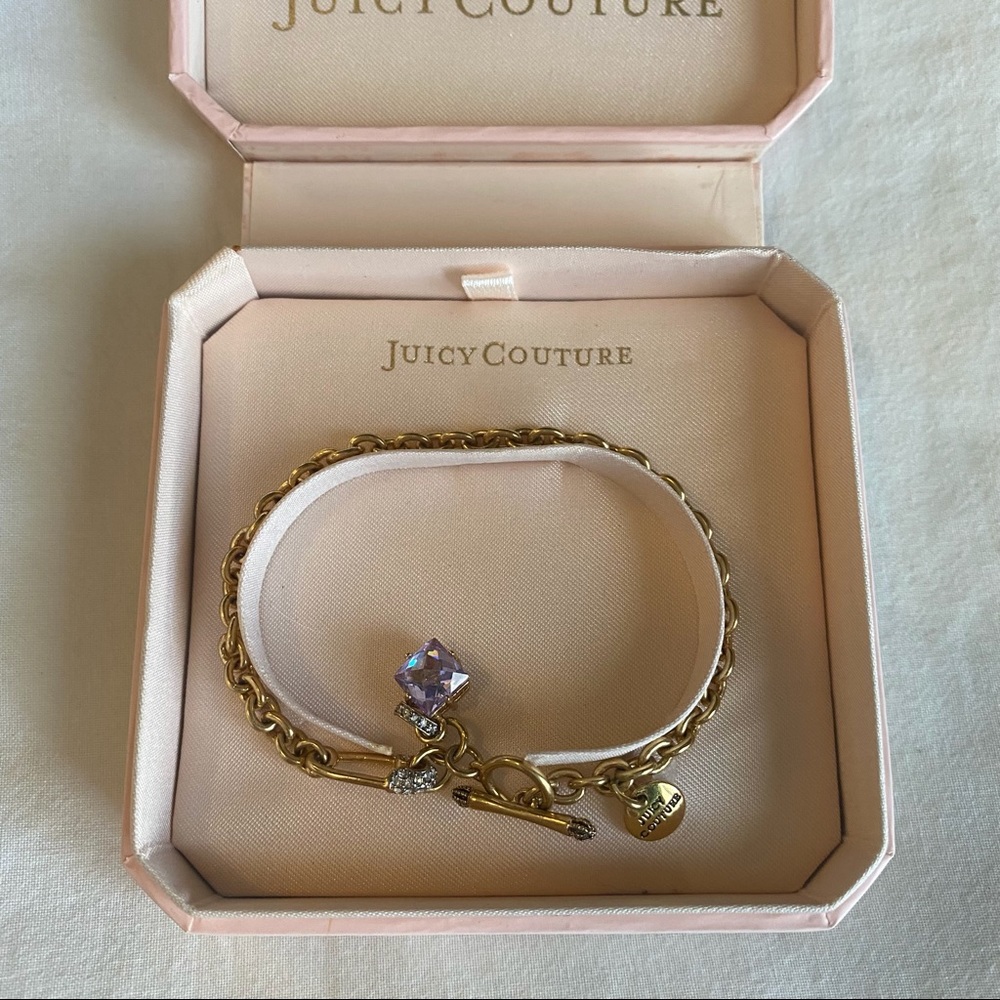 Juicy Couture Charm Bracelet with Purple Stone - Picture 2 of 5